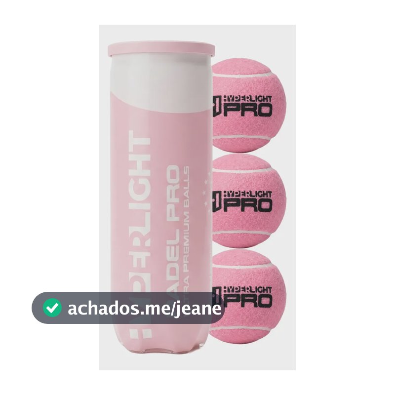 3 Bolas De Padel Premium Alta Performance Padrão Fip Oferta Rosa