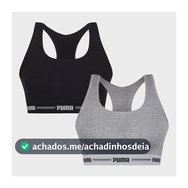 Kit 2 Top Academia Puma Treino Fitness Esportivo Algodão