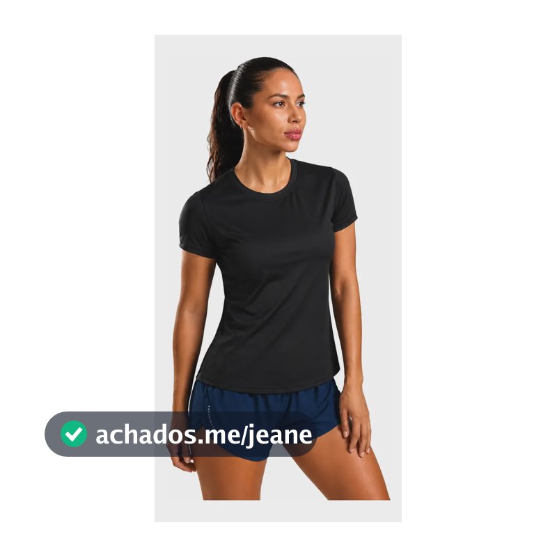 Camiseta Feminina Dry Fit Academia Corrida Uv Secagem Rápida Preto Dry Fit Gg