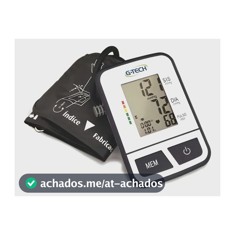 Aparelho de medir pressão digital de braço G-tech BSP11 cor branco com preto