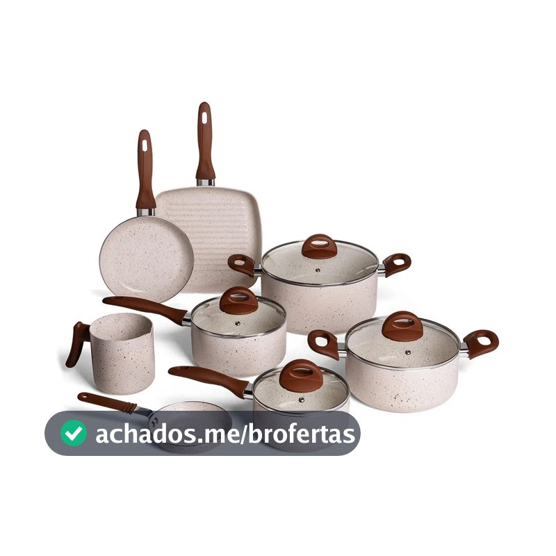 Conj de Panelas 8 Peças Ceramic Life Smart Plus Vanilla - Brinox