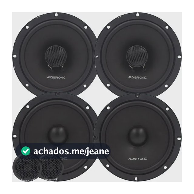 Kit De Alto-falantes Audiophonic Need 6  Para Carro: 2 Vias E Coaxial Preto