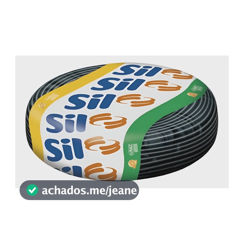 Fio Cabo Cobre Flexível 10mm 750v Rolo De 100m Sil Cores Cor da cobertura Preto