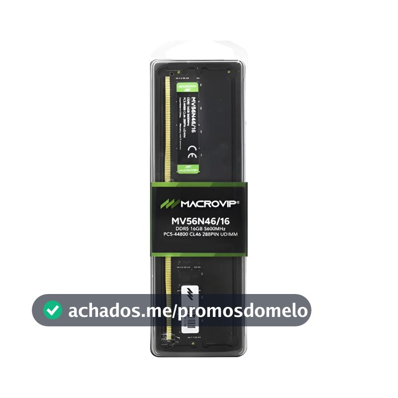 Memória DDR5 16GB 5600MHz Macrovip para Desktop