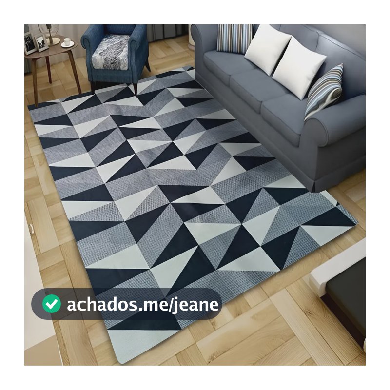 Tapete 2,00x1,40 Belga Antiderrapante Moderno Geométrico Sala E Quarto Luxo Fácil De Limpar Cores Cor Preto Desenho Do Tecido Casa Laura Enxovais Emborrachado Tapete Médio Para Sala