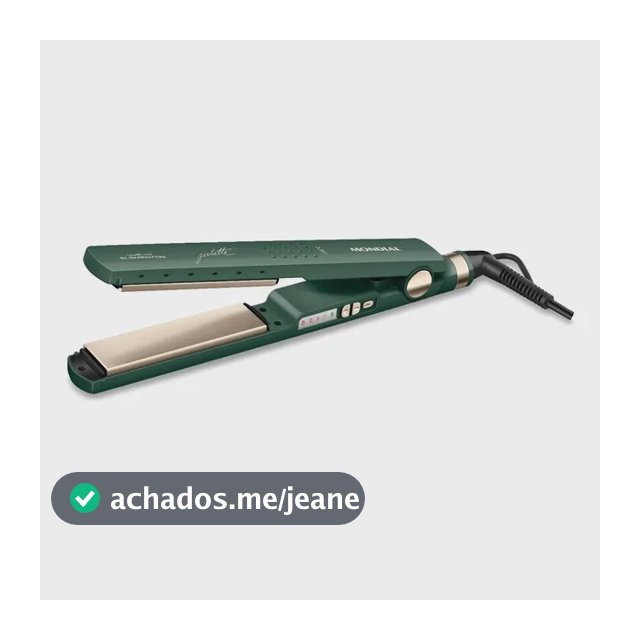 Prancha Alisadora By Juliette Mondial Verde Oliva Bivolt P-JU-02