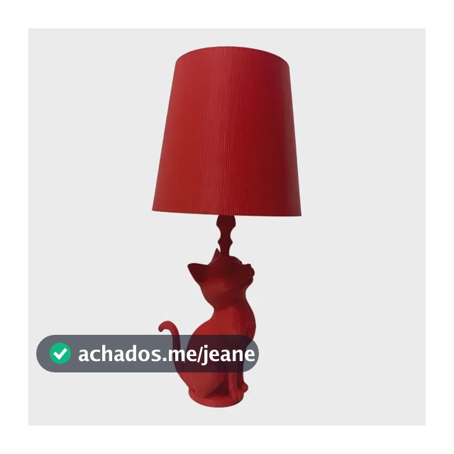 Luminária Abajur Decorativa Gato Gatinho Mesa Com Lâmpada