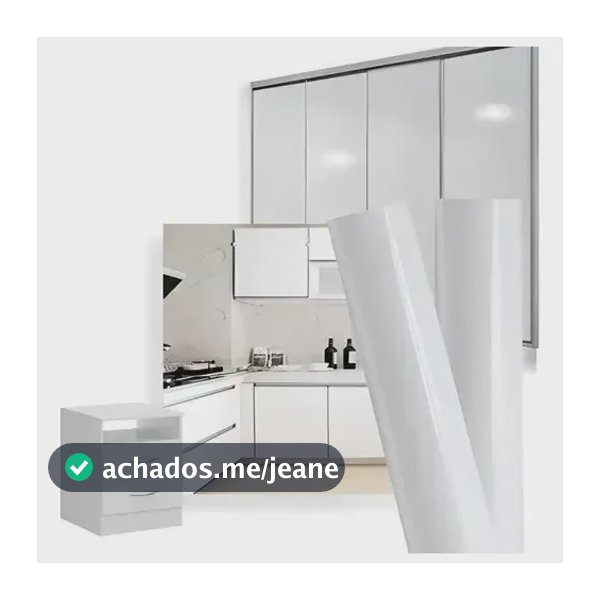 Adesivo Vinil Branco Lavável Envelopamento Móveis 5m X 50cm