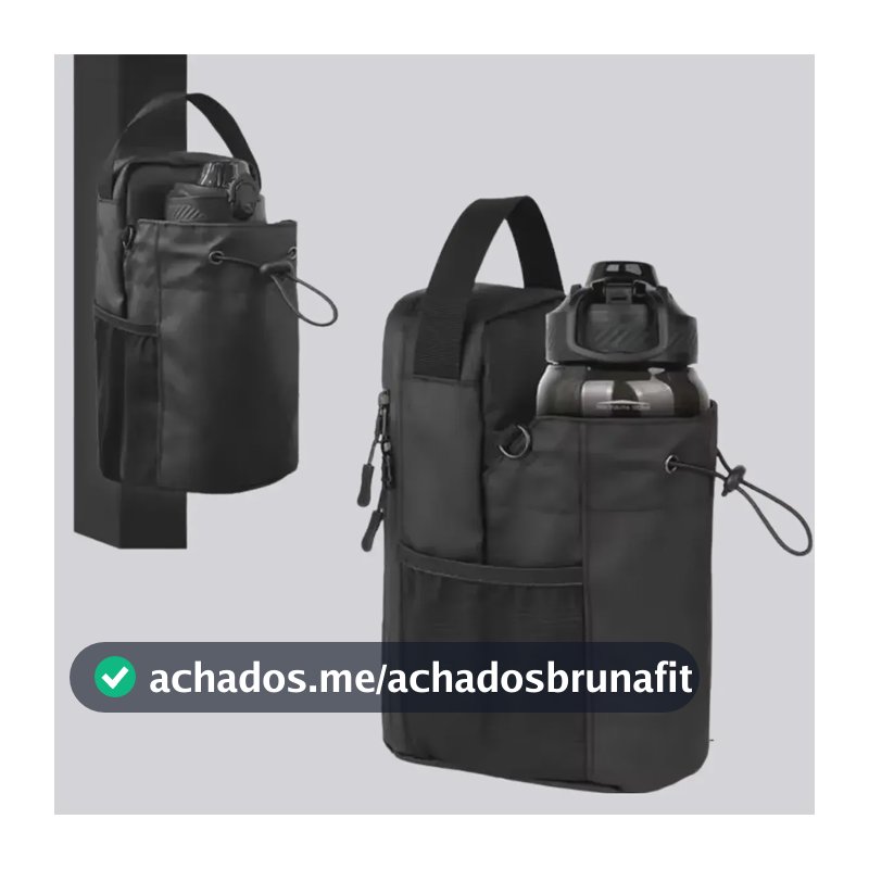 Bag Magnética Para Garrafas Bolsa De Academia Cor Preta Liso