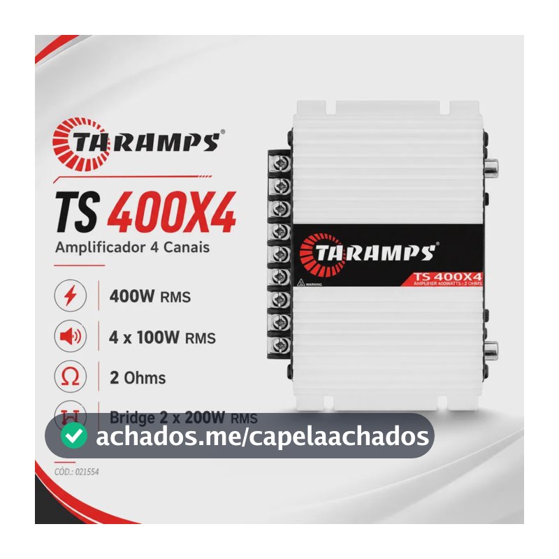 Modulo Taramps 400 Rms Ts-400 Ts400x4 T400 4 Canais V6