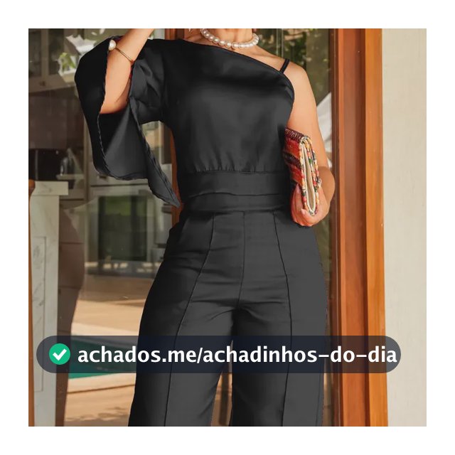 Conjunto Feminino Alfaiataria Elegante Blusa Calça Pantalona