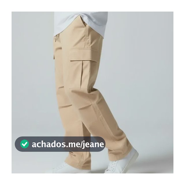 Calça Cargo Masculina Larga Skatista Streetwear Sarja P A Gg
