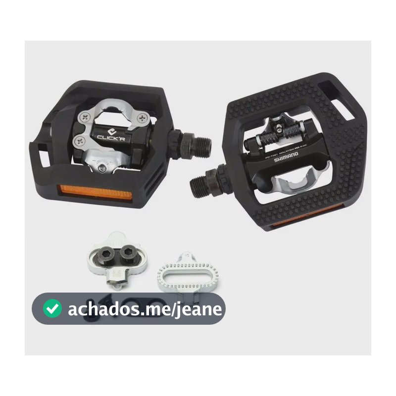 Pedal Shimano T421 Click'r Plataforma E Clip Dupla Face Preto