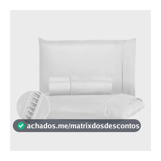 Jogo De Lençol Queen 400 Fios Ponto Palito 3 Peças