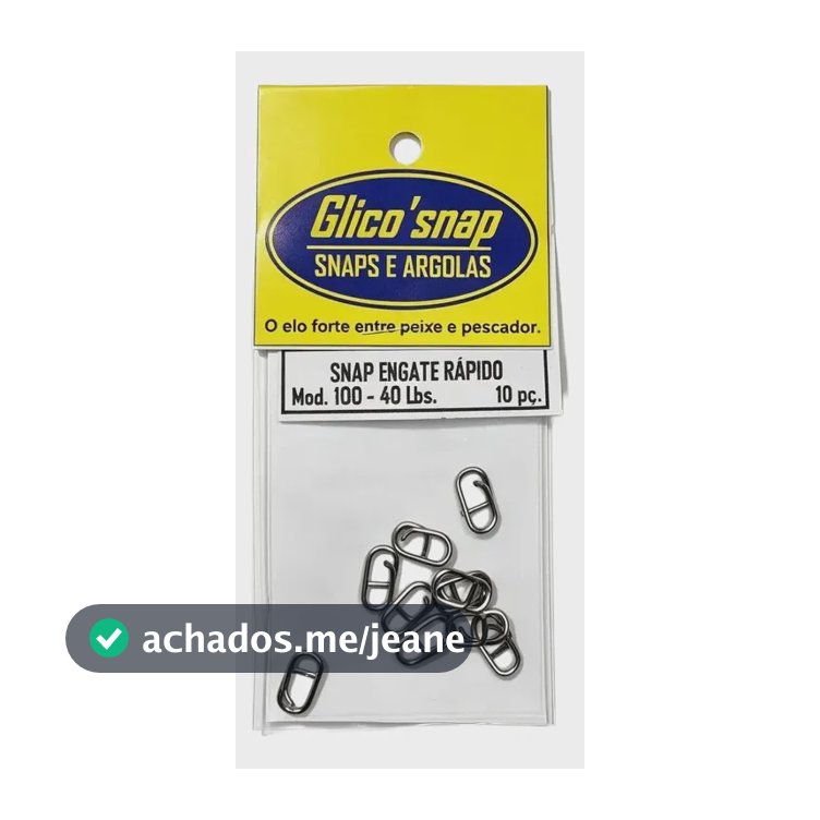 Snap Glico Engate Rápido Fast 10mm 40lbs Inox 10un