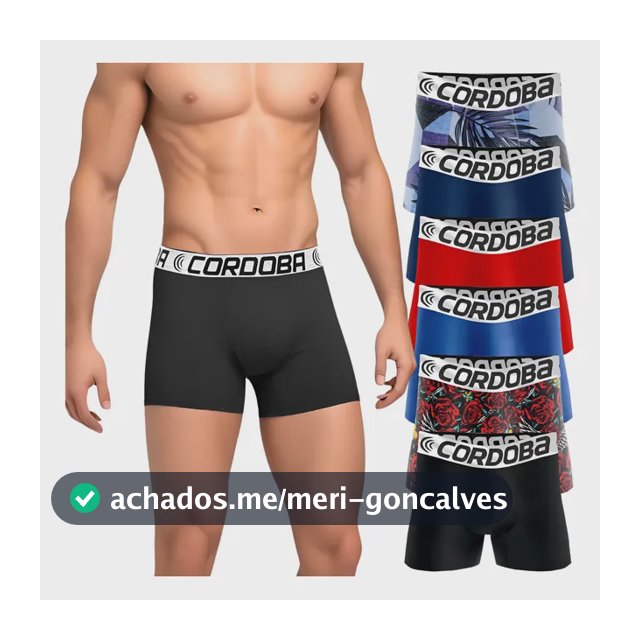 Kit 6 Cuecas Masculinas Boxer Variadas Alta Qualidade Aaa