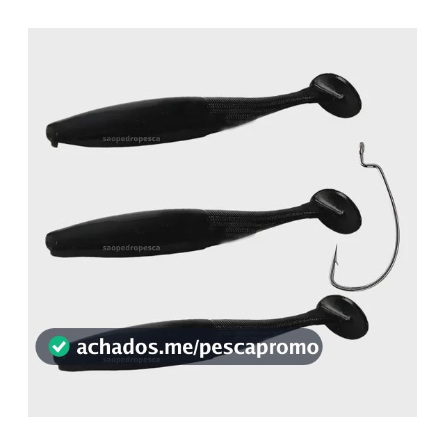 Isca Soft Slow Shad 12cm Monster 3x Com Anzol De Brinde