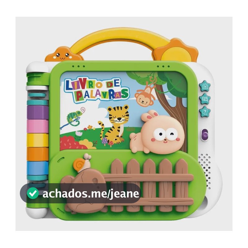 Brinquedo Livro Interativo Para Bebê Alfabetização Maxi Baby