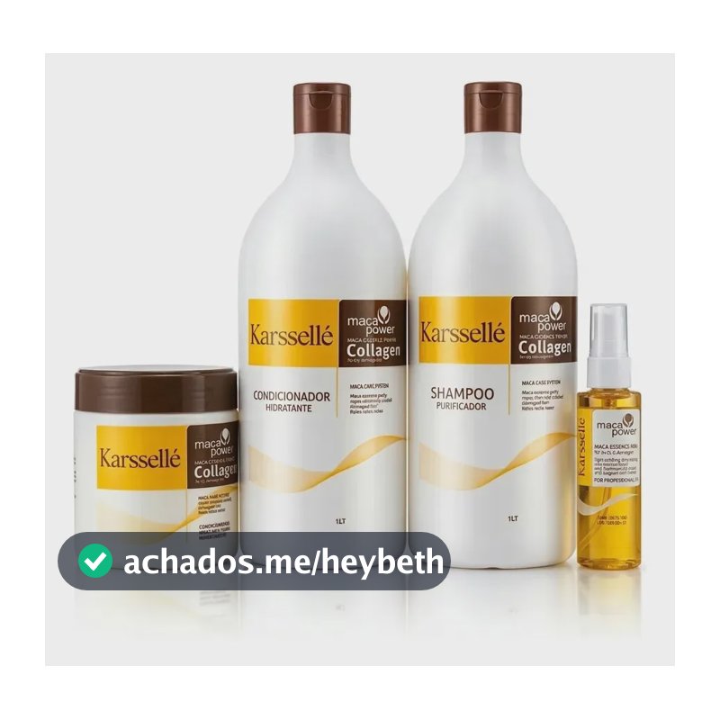 Kit Completo Karssellé Mascara + Shampoo + Condicionador + Óleo