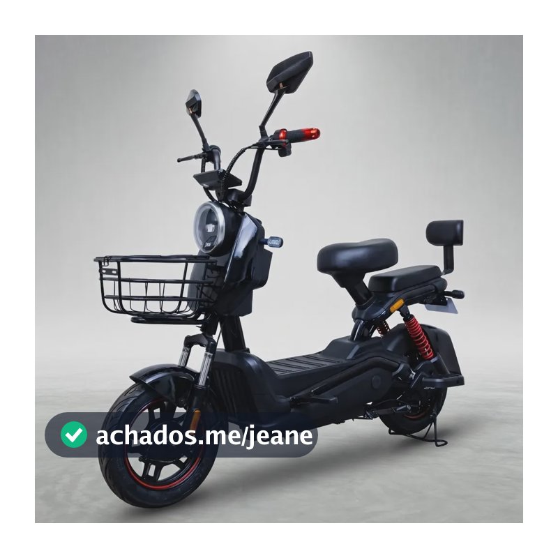 Scooter Moto Elétrica Azmx13 1000w 32km/h Cesto E Painel Nfc Preto 14