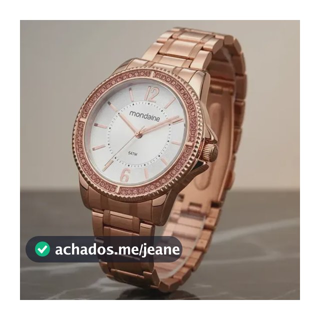 Mondaine Relógio Feminino 53601lpmvre3 Com Cristais Rosé