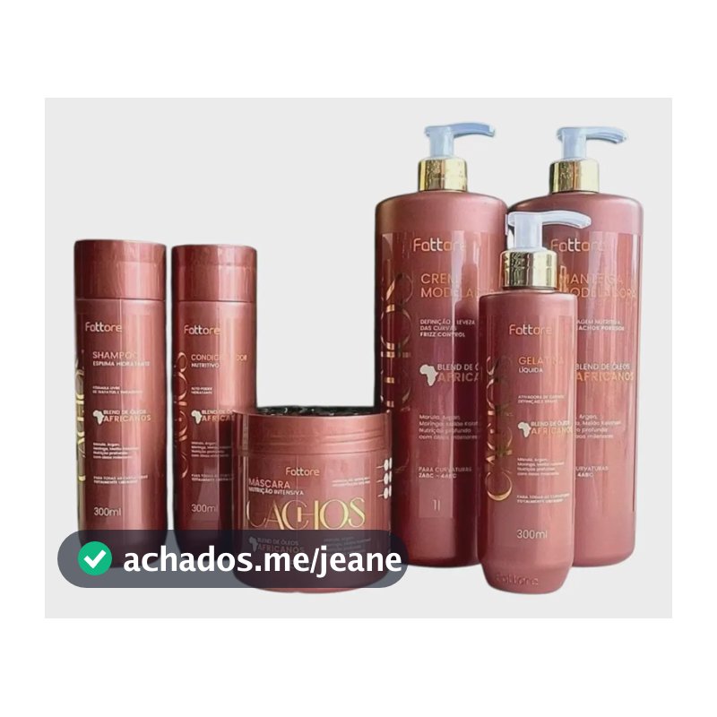 Kit Completo Cachos Africanos Fattore 6 Itens