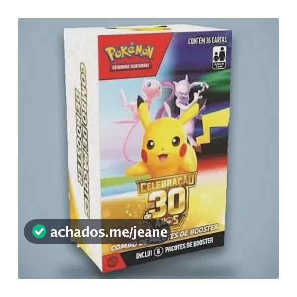 Pokémon Celebração 30 Anos - Mini Booster Box C/ 6 Boosters Português