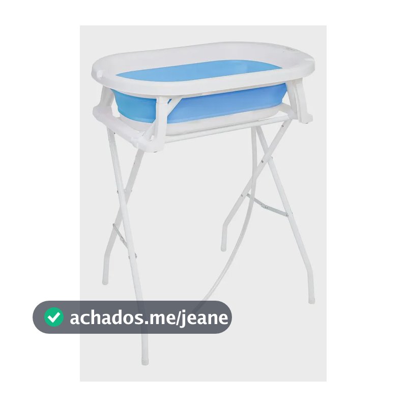 Banheira De Bebê Com Suporte Dobrável Yara Azul 25l Voyage