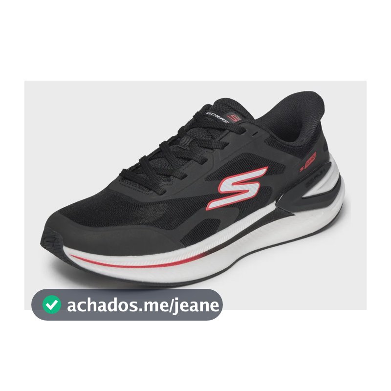 Tênis Skechers De Corrida Consistent Pro Slip Ins Masc Preto Preto / Branco Lisa 41 Br