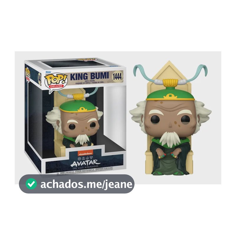 Funko Pop Anime Avatar A Lenda De Aang King Bumi 1444 Deluxe