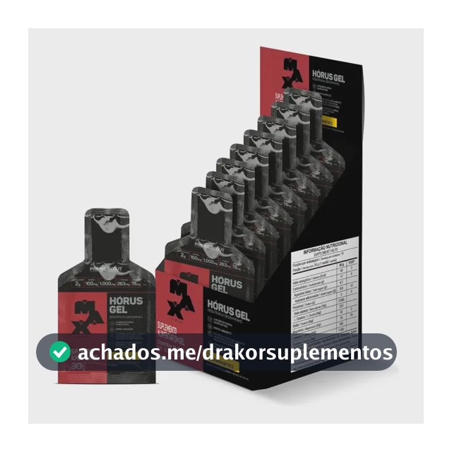Horus Gel 10 Sachês 30g Pré Treino Workout 300g Max Titanium Sabor Energético