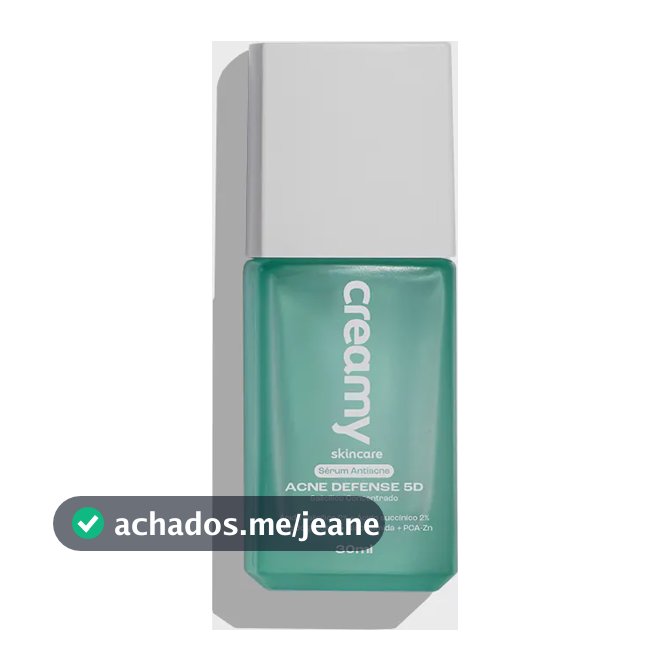 Creamy Skincare Sérum Antiacne Acne Defense 5d 30ml | Salicílico Concentrado, 5 Defesas Contra A Acne, Trata De Pele Acneica, Controla A Oleosidade, Diminui Brilho Excessivo | Uso Noturno E Diurno