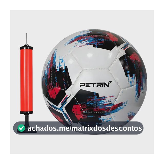 Bola De Futebol Campo Petrin + Bomba De Ar E Bico Futebol