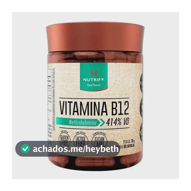 Vitamina B12 Nutrify Vitamina e Minerais em cápsula Sem sabor x 36g de 60 un