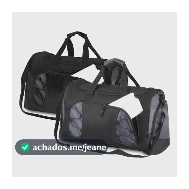 Mala Esportiva 51l Poliéster 600d Preto Com Compartimentos