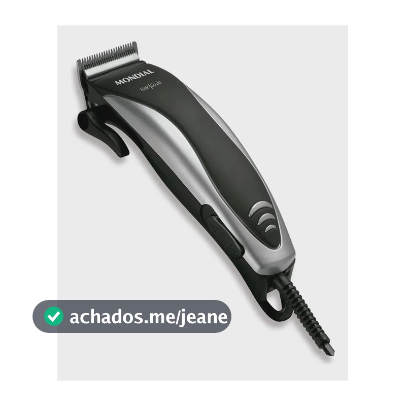 Cortador de Cabelos Hair Stylo Mondial Preto/Prata CR-02
