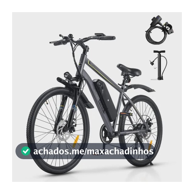 Honeywhale S8 Bicicleta Elétrica Para Adultos, 450w Motor, 50km Autonomia, 35km/h Velocidade Máxima, 26 Aro, Bateria Removível De 15ah, 7 Velocidades Ebike De Montanha, Bike Honey Whale Cinza