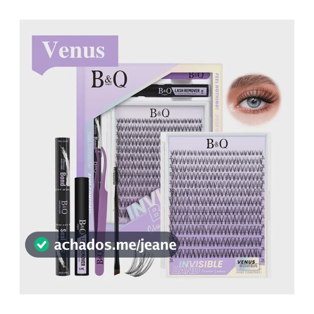 Kit De Extensões De Cílios Diy B&q Classic Venus Invisível