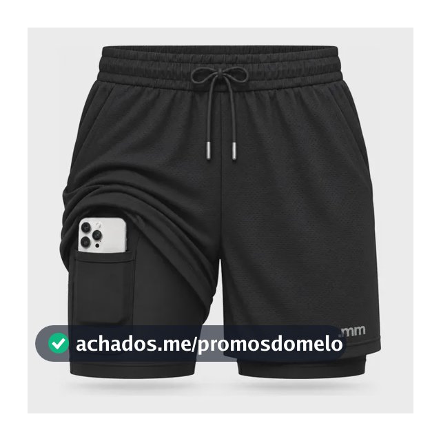 Bermuda Masculina 2 Em 1 Compressão Short Dry Fit Academia