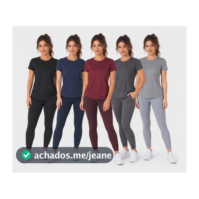 Kit 5 Camisetas Dry Fit Feminina Academia Corrida Esportiva Sortidos Dry Fit G