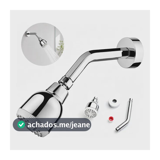 Ducha Fria Jato Forte Para Aquecedor A Gas E Solar Inox Prateado Cromado