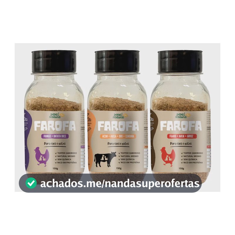 Kit 3 Saborizantes Pet 100% Natural Para Ração Cachorro