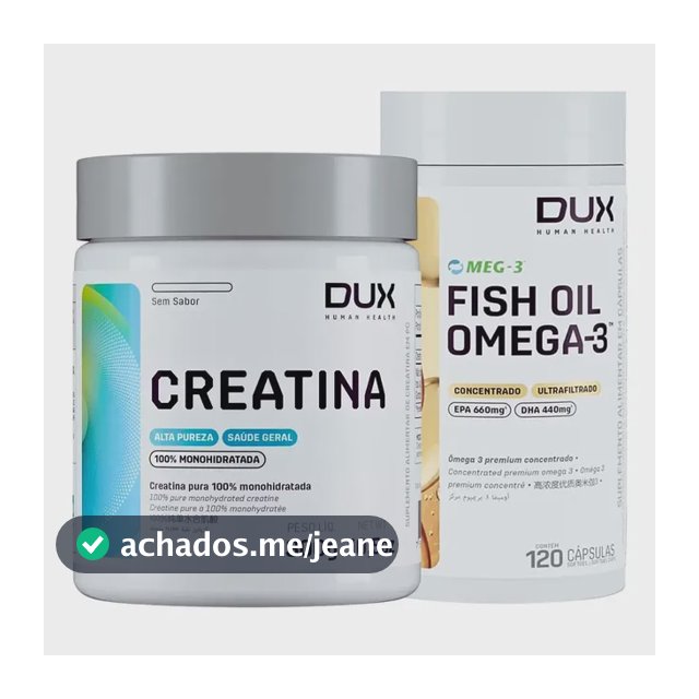 Combo Creatina Dux Nutrition 300g + Fish Oil 120 Caps Omega3