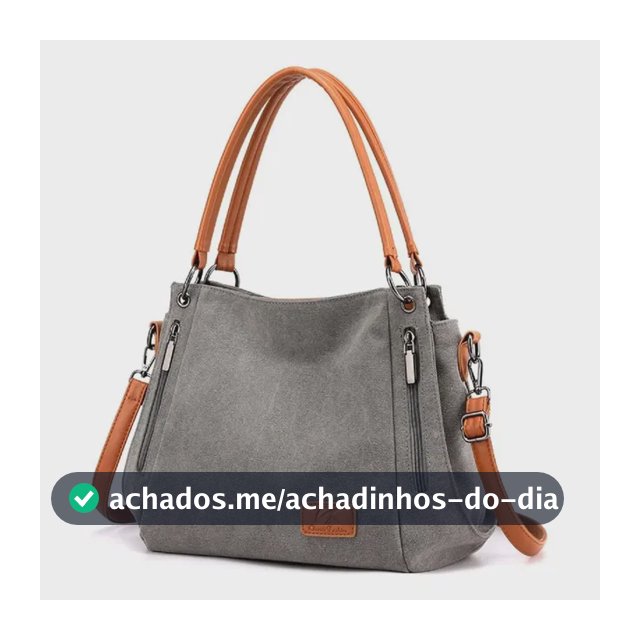 Bolsa Tiracolo Feminina Lona De Algodão E Couro Arte Retrô