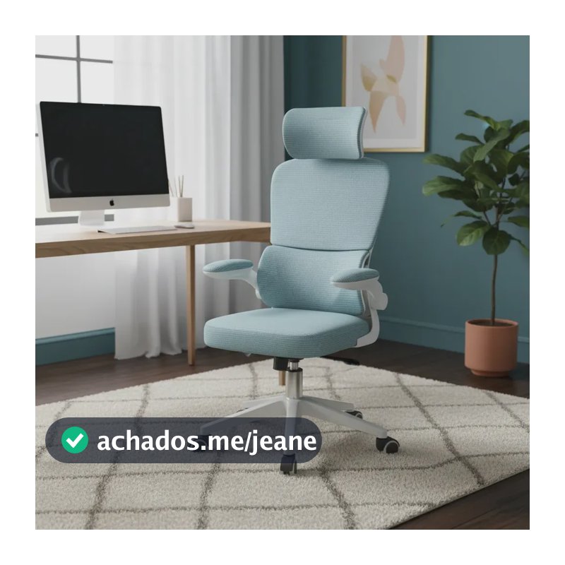 Cadeira Escritório Confort Ergonômico Python Fly Apoio De Lombar Cor Verde Claro