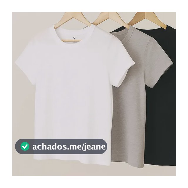 Kit Com 3 Camisetas Femininas Básicas Baby Look Hering