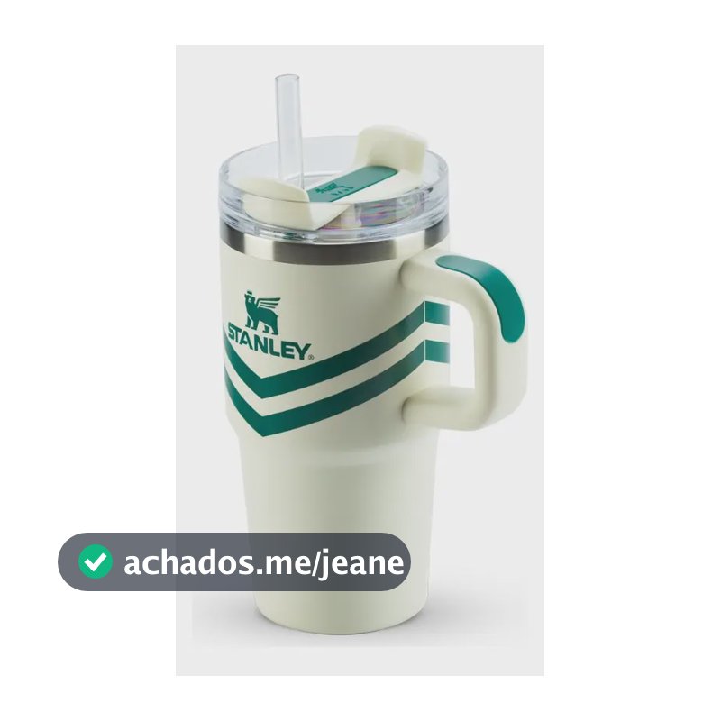 Copo Térmico Quencher Cream Chevron Stanley 591ml Cream Chevron Liso