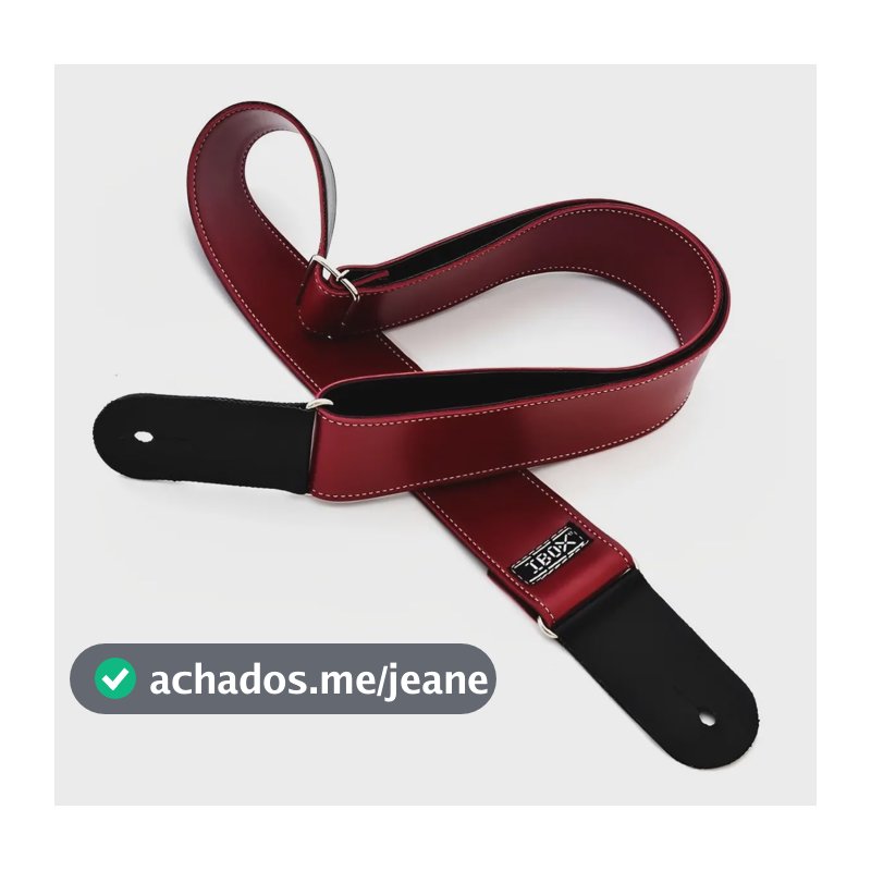 Correia Para Violão/guitarra/baixo Em Couro Duplo Cm504