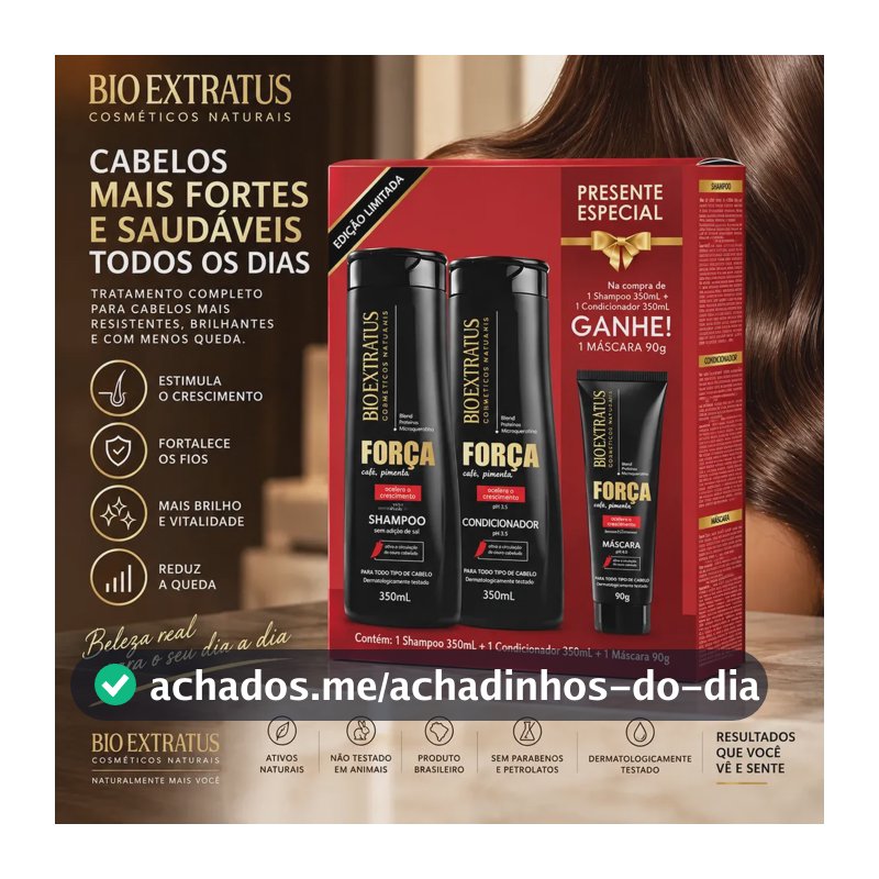 Kit Força Com Pimenta 3 Produtos Bio Extratus