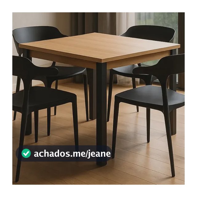 Mesa Jantar Moderna 4 Cadeiras Polipropileno Espaço Gourmet